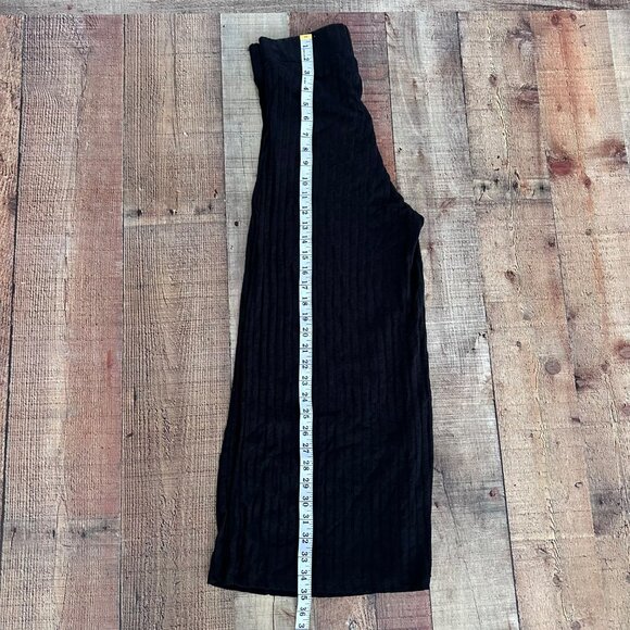 Stradivarius black striped bohemian wide leg pants women's medium - Picture 9 of 11